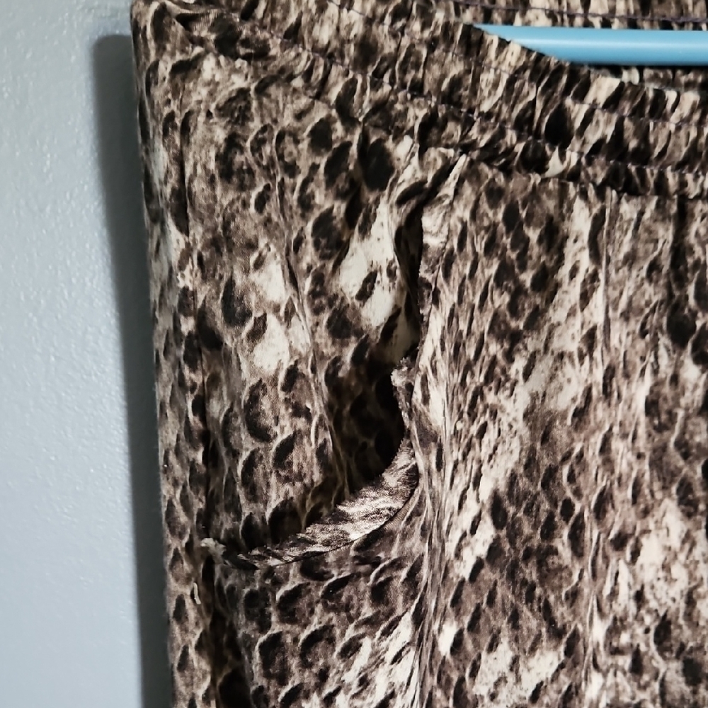 Olivaceous Snake Print Joggers - Cream and Brown - Picture 11 of 16